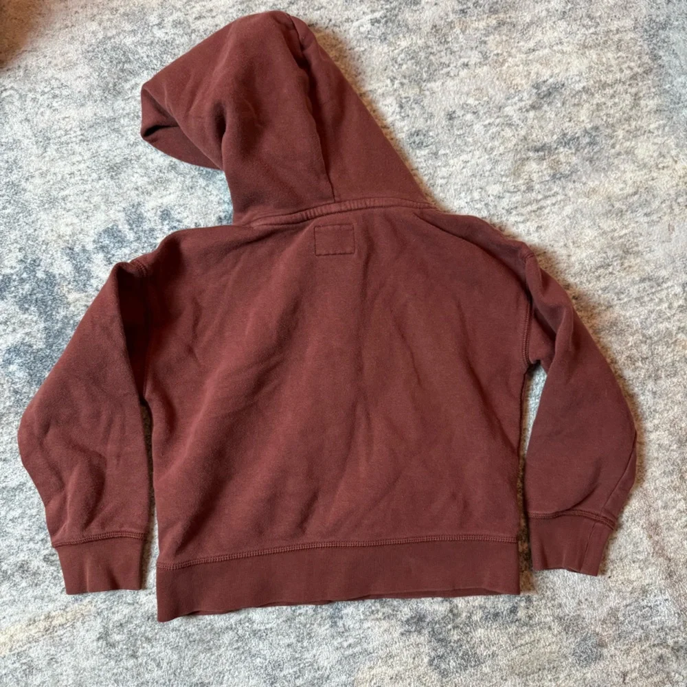 Gap Kids Star‎ Wars Mandalorian Hoodie Burgundy Brown Metallic Helmet Size S 6-7